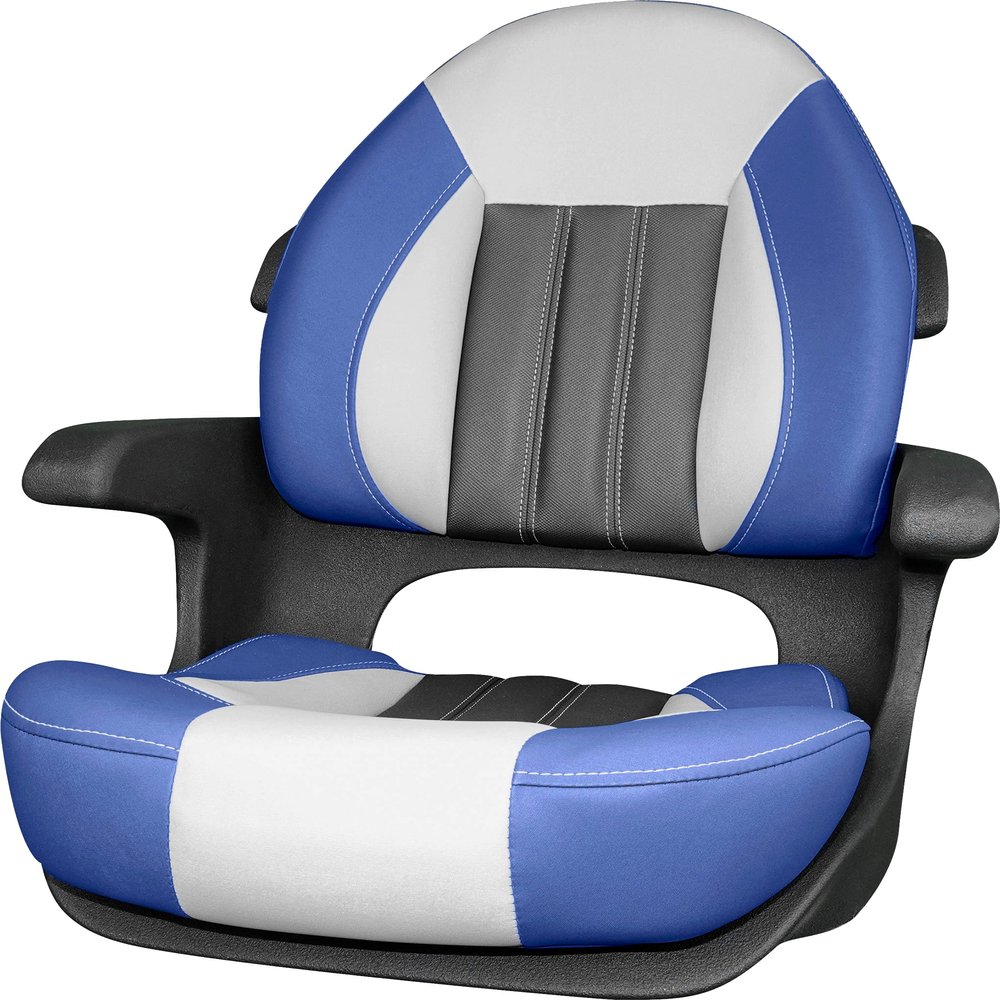 Tempress ProBax Captains Helm Boat Seat (Blue/Gray/Carbon)