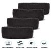 Suddora 1" Bicep Band, Moisture-Wicking Football Arm Bands, Soft & Lightweight Sweatband Armband for Running, Soccer, Baseball, and Workout, Non-Slip Football Accessories, 4 Pack, Black view 2