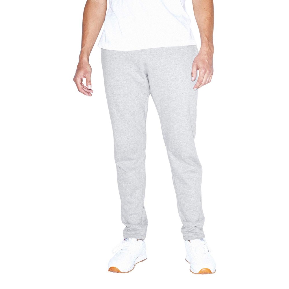 American Apparel Men California Fleece Slim Fit Jogger, Heather Grey, X-Large