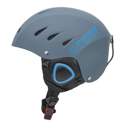 STOMP Ski & Snowboarding Snow Sports Helmet with Build-in Pocket in Ear Pads for Wireless Drop-in Headphone (Matte Blue, X-Large)