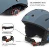 STOMP Ski & Snowboarding Snow Sports Helmet with Build-in Pocket in Ear Pads for Wireless Drop-in Headphone (Matte Blue, X-Large) view 3