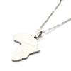Africa Map with Ghana Pendant Necklaces Jewelry for Women Men Trendy African Maps Charm Jewellery (Silver) view 1