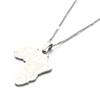 Africa Map with Nigeria Pendant Necklaces Gold Color Jewelry for Women Men African Maps Charm Jewellery (Silver) view 1