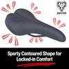 WTB Comfort Bike Seat (Saddle) - Extra Wide - Plush Thick Padding - Contoured Shape (Steel Rail) view 4
