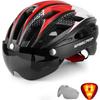 Bike Helmet, Basecamp Bicycle Helmet with Rear Light & Detachable Magnetic Goggles Lightweight Cycling Helmet Adjustable for Adult Men Women Mountain & Road (BC-069) view 1