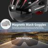 Bike Helmet, Basecamp Bicycle Helmet with Rear Light & Detachable Magnetic Goggles Lightweight Cycling Helmet Adjustable for Adult Men Women Mountain & Road (BC-069) view 3