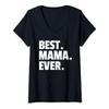 Womens MOM Best Mama Ever Women Birthday Gifts Retro V-Neck T-Shirt view 1