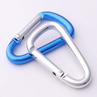 Noyin Aluminum Locking Carabiner D Shape Gate Buckle Pack,Keychain Clip,Spring Snap Key Chain Clip Hook Screw 10pcs (Silver)