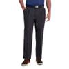 Haggar Men's Cool Right Performance Flex Classic Fit Pleat Front Pant-Reg. and Big & Tall Sizes, Dark Grey, 32W x 30L view 1