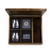 PICNIC TIME NHL Boston Bruins Whiskey Box Gift Set - Whiskey Glasses Set of 2 - Whiskey Stones Gift Set, (Oak Wood) view 4