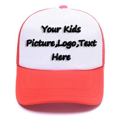 Design You Own Kids Hats, Boys Girls Outdoor Funny Baseball Hats Breathable Mesh Snapback Sunhat