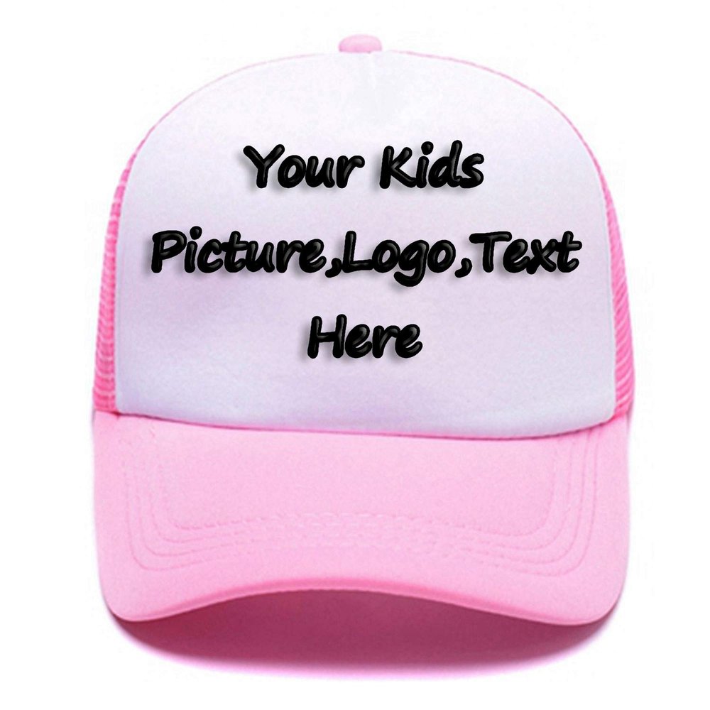 Design You Own Kids Hats, Boys Girls Outdoor Funny Baseball Hats Breathable Mesh Snapback Sunhat