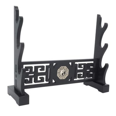 Eforlife Sword Stand Weapon Display Stand Katana Genji Japanese Samurai Sword Blade Gladius Templar Medieval Sword Stand Holder Tai Chi Bagua Style (3-Tier)