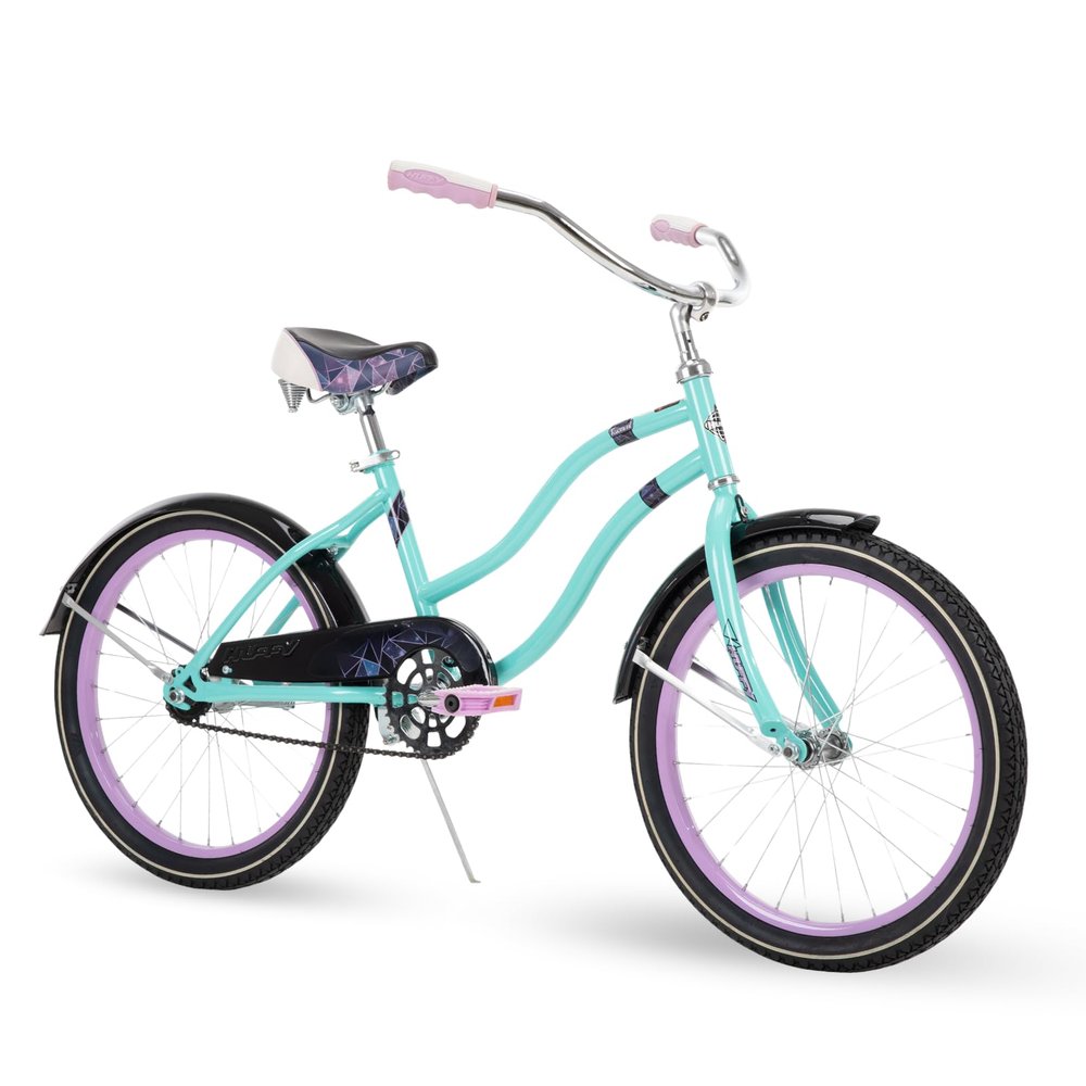 Huffy Fairmont 20" Cruiser Bike, Metallic Teal Frame, Comfort Padded Saddle, Ergonomic Design, Anti-Spray Fenders, Quick Connect Build