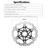 Brake Rotor, 160/180/203mm Disc Brake Rotor 203 Centerlock Brake Rotors Lightweight 203mm Disc Brake Rotor Cycling Accessory(203mm-black) view 4