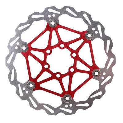 Disc Brake Sets, 160/180/203mm Mountain Smooth Brake Rotor Brake Pad Cycling Accessory(203mm-red)