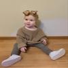 3 Pack Girls Toddler Baby Basic Ribbed Sweater and Leggings Footless Tights Kids Little Girls Dress Bottom Top Pants (Yellow Pink Gray, 0-12 Months) view 3