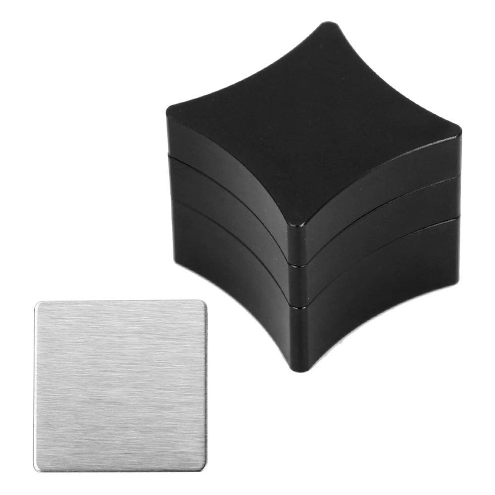 Billiard Chalk Holder Aluminium Billiard Pool Cue Tip Chalk Holder Magnetically Closed Chalk Case(Black)