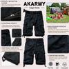 AKARMY Men's Cotton Casual Multi Pocket Outdoor Camouflage Shorts Twill Camo Cargo Shorts(No Belt) 8066 E Battlefield Camo 34 view 4