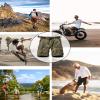 AKARMY Men's Cotton Casual Multi Pocket Outdoor Camouflage Shorts Twill Camo Cargo Shorts(No Belt) 8066 Khaki 38 view 2