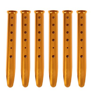 Azarxis Snow Sand Tent Stakes Pegs Aluminum U-Shaped Lightweight Heavy Duty Ground Nails for Beach Shade Canopy Camping Hiking Backpacking Picnic (Orange)
