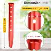 Azarxis Snow Sand Tent Stakes Pegs Aluminum U-Shaped Lightweight Heavy Duty Ground Nails for Beach Shade Canopy Camping Hiking Backpacking Picnic (Orange) view 2