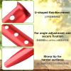 Azarxis Snow Sand Tent Stakes Pegs Aluminum U-Shaped Lightweight Heavy Duty Ground Nails for Beach Shade Canopy Camping Hiking Backpacking Picnic (Orange) view 4