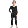 renvena Kids Girls One Piece Ballet Dance Gymnastic Sports Long Sleeves Leotard Full Bodysuit Jumpsuit Black 5-6 view 3