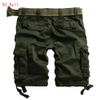 AKARMY Men's Cotton Casual Multi Pocket Outdoor Camouflage Shorts Twill Camo Cargo Shorts(No Belt) 8066 ArmyGreen 30 view 2