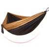 Sunshine post Camping Double Tree Hammocks - Outdoor Indoor Beach Accessories Backpacking Survival & Travel, Straps & Steel Carabiners Portable (Brown & Black) view 2
