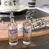starlit Creative Earrings Funny Humor Vodka Design Women'S Personality Party Fun Drink Bottle Cartoon Ear Clip Gift Hook Earrings view 2