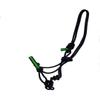 Y&Z Adjustable Nylon Horse Halter with Nylon Rope Lead (Navy Blue & Green, Cob) view 1