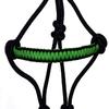 Y&Z Adjustable Nylon Horse Halter with Nylon Rope Lead (Navy Blue & Green, Cob) view 3