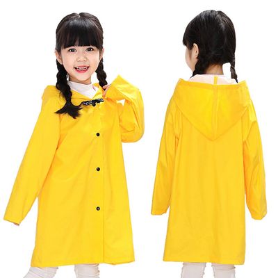 amivoo Yellow Kids Rain Coat Hooded Rain Jacket for Girls Boys Toddlers Rain Gear, Children Halloweeen Cosplay Costumes (S/2T-3T, Yellow)