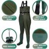 FLY FISHING HERO Chest Waders for Men and Women With Boots - Hunting and Fishing Boots - Free Hangers Included (Green 9 Men /11 Women) view 3
