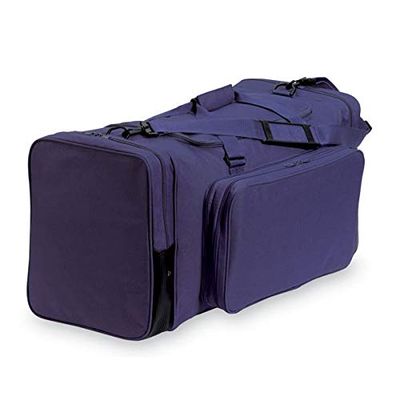 20" Blank Sports Duffle Bag Gym Bag Travel Duffel With Adjustable Strap and Removal Front Compartment (Purple)