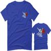 0184. dope Streetwear Graphic Good Vibe Red Rose Flowers Bones Hand Shaka for Men T Shirt (Royal 2X-Large) view 1