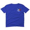 0184. dope Streetwear Graphic Good Vibe Red Rose Flowers Bones Hand Shaka for Men T Shirt (Royal 2X-Large) view 2