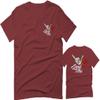 0184. dope Streetwear Graphic Good Vibe Red Rose Flowers Bones Hand Shaka for Men T Shirt (Maroon, 2X Largel) view 1