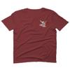 0184. dope Streetwear Graphic Good Vibe Red Rose Flowers Bones Hand Shaka for Men T Shirt (Maroon, 2X Largel) view 2