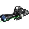 MidTen Riflescope Combo 4-12x50EG Dual Illuminated Optics & IIIA/2MW Laser Sight & 4 Holographic Reticle Red/Green Dot Sight & 20mm Scope Mount view 1