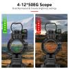 MidTen Riflescope Combo 4-12x50EG Dual Illuminated Optics & IIIA/2MW Laser Sight & 4 Holographic Reticle Red/Green Dot Sight & 20mm Scope Mount view 4