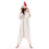 Beauty Shine Unisex Adult Onesie One Piece Pajamas Cosplay Cartoon Costume Halloween Christmas Sleepwear Jumpsuit Homewear(White Chicken, Medium) view 1