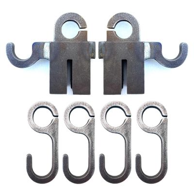 MagnumTarget 3/8 AR500 Steel Shooting Target T-Post Pipe Stands and Hooks for 1" Pipe or 3/4" EMT Conduit - (2 Mounts/4 Hooks)