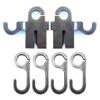MagnumTarget 3/8 AR500 Steel Shooting Target T-Post Pipe Stands and Hooks for 1" Pipe or 3/4" EMT Conduit - (2 Mounts/4 Hooks) view 1
