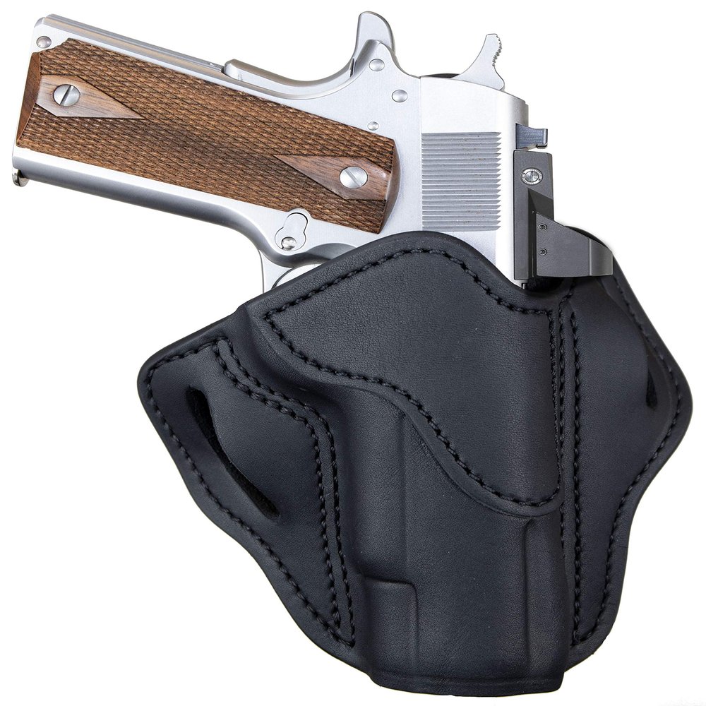 1791 GUNLEATHER 1911 Optic Ready Holster - OWB CCW Leather Gun Holster for Belts - Right Handed - Fits 1911 Models with 4" and 5" Barrels
