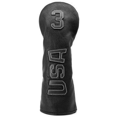 Golf Club Head Covers,USA Golf Driver Headcover Fariway Wood Covers Hybrid Head Covers 3 Wood Headcover Leather Golf Headcover with Number Tag for All Brand