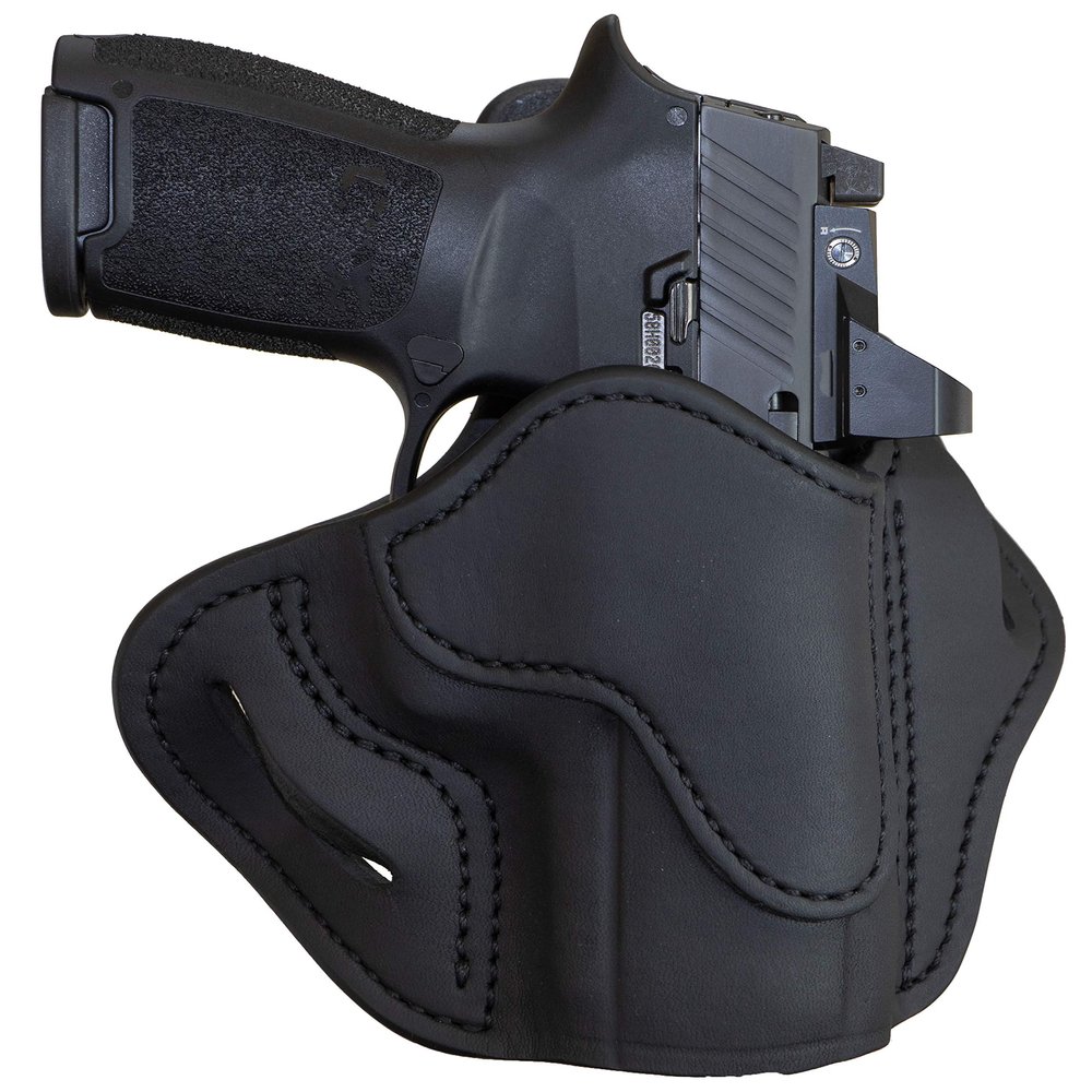 1791 GUNLEATHER P320c Optic Ready Holster - OWB CCW Leather Gun Holster for Belts - Right Handed - HK VP9sk, P2000, 45c, SIG P229c and Most compacts with Rails