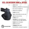 1791 GUNLEATHER P320c Optic Ready Holster - OWB CCW Leather Gun Holster for Belts - Right Handed - HK VP9sk, P2000, 45c, SIG P229c and Most compacts with Rails view 3