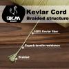 9KM DWLIFE Braided Kevlar Cord, 100lb~2000lb, High Tensile Strength, Abrasion, Flame Retardant, Kite String, Fishing Line, Model Rocket Shock, Tactical Survival Paracord (750lb | 2.3mm(Dia.) x300ft) view 3